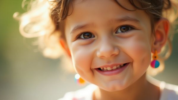 Des boucles d'oreilles enfant à la fois fun et sécurisées